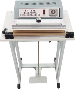 EQCOTWEA SF-B300 Foot-Pedal Sealing Machine Foot Sealer Fast Pedal Sealing MachineHeat Sealer Heat Seal Closer Plastic Bag Sealing Machine with Foot Pedal 110V