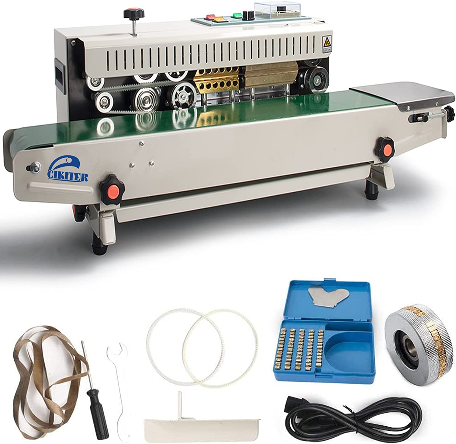 DPL FR900 Continuous Sealing Machine， Food Sealer Machine， Plastic Sealer，Bag Sealer Machine for PVC Bags Films，Stamp Coding 110V/60HZ