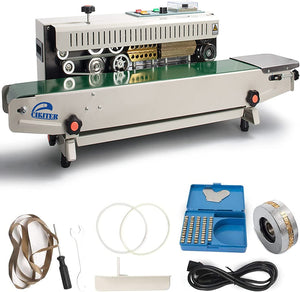 DPL FR900 Continuous Sealing Machine， Food Sealer Machine， Plastic Sealer，Bag Sealer Machine for PVC Bags Films，Stamp Coding 110V/60HZ