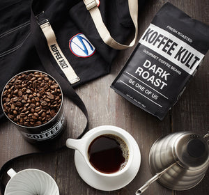 Koffee Kult Dark Roast Whole Coffee Beans - Small Batch Gourmet Aromatic Artisan Blend 100% Arabica Coffee Beans Organically Sourced Espresso Beans (32oz)