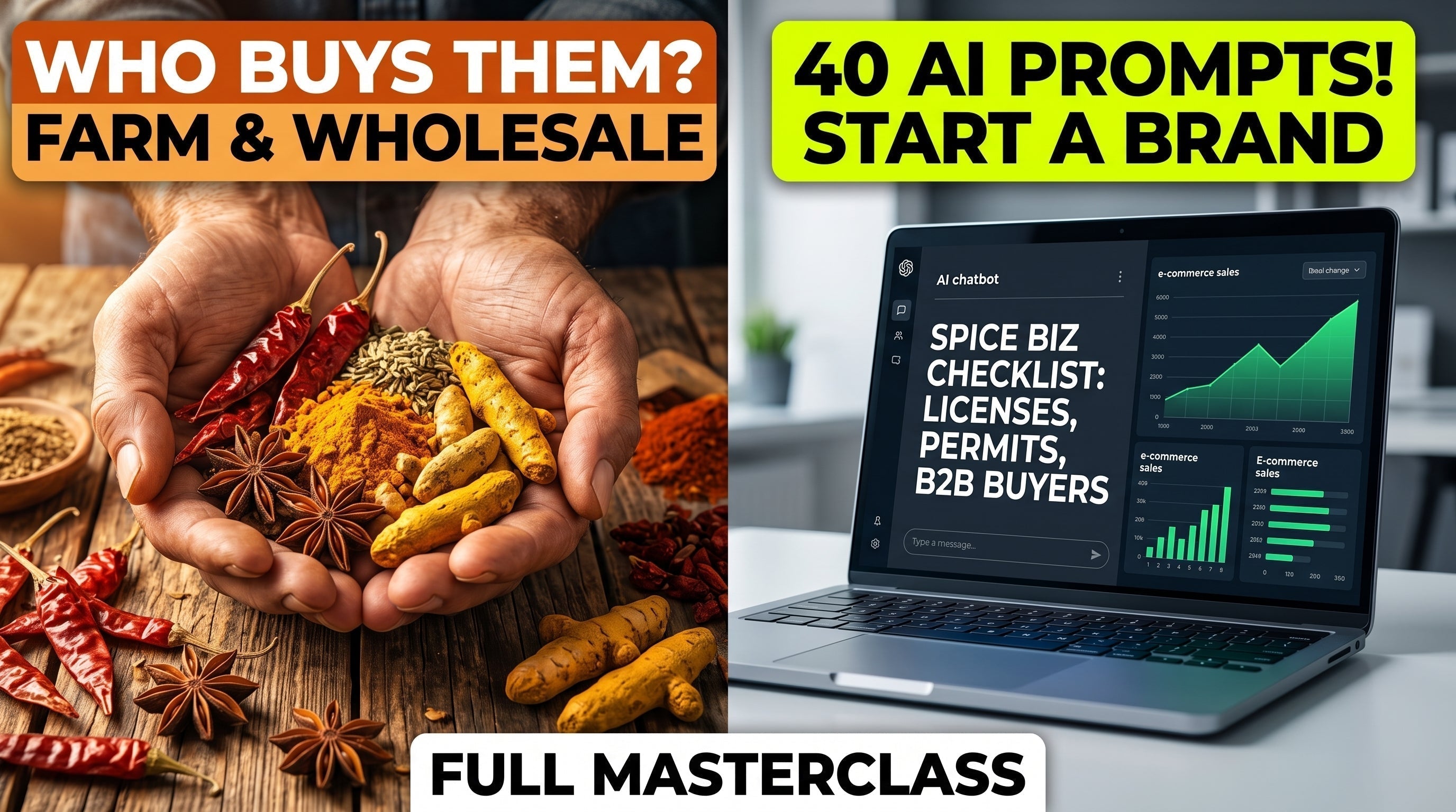 How to Start a Spice Business: Wholesale Buyers, Farming & 40 AI Launch Prompts