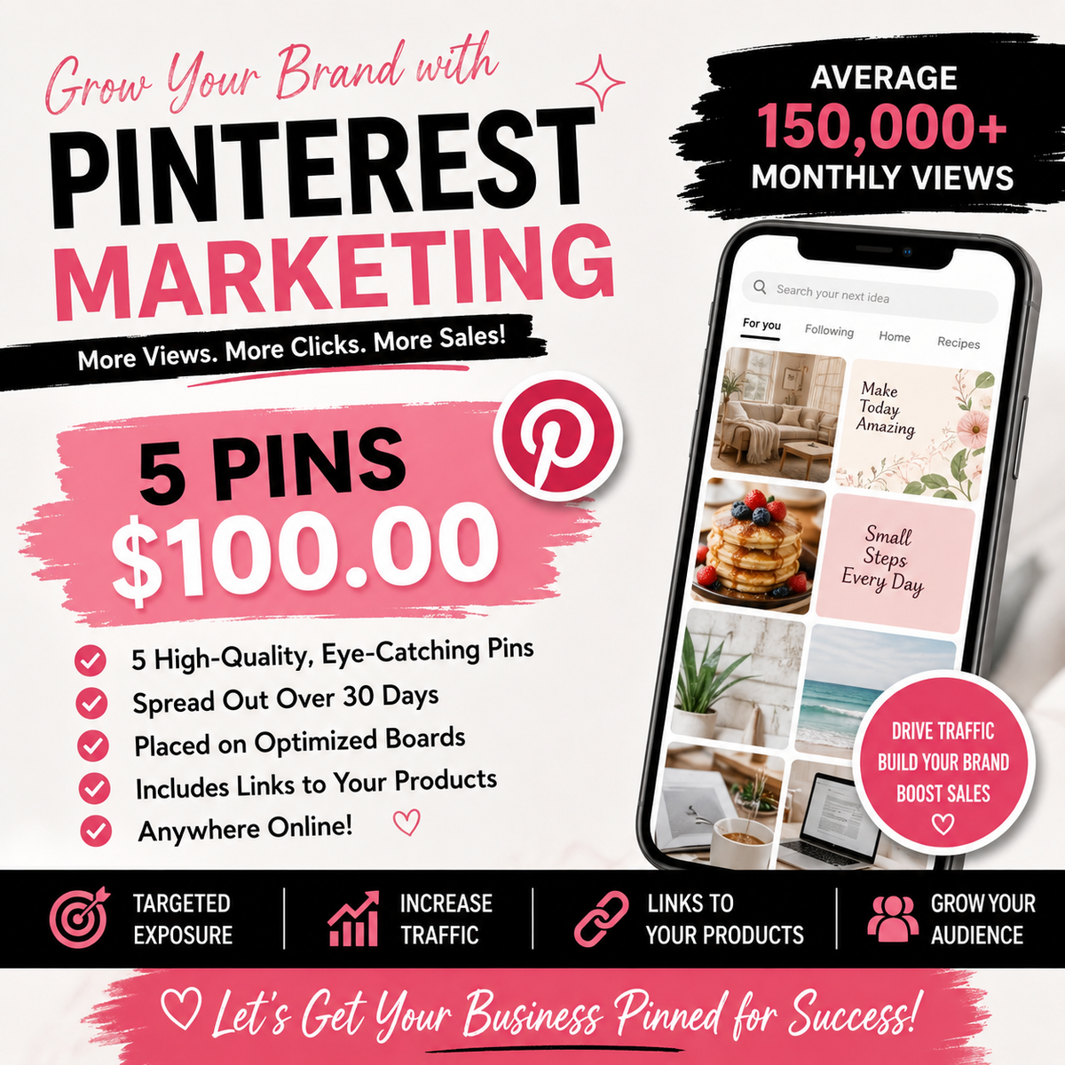 Pinterest Marketing Promotion Package – 5 Custom Pins – Marketing Food ...