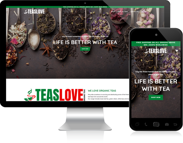 Organic Tea Business Ecommerce Website Built for you!